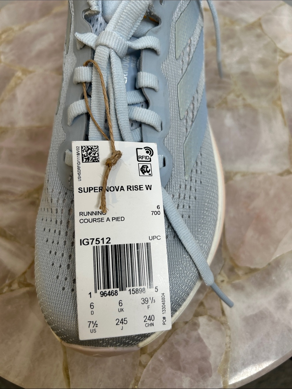 adidas Supernova Rise Women's Running Shoes - Light Gray & Yellow Accents - Picture 14 of 15